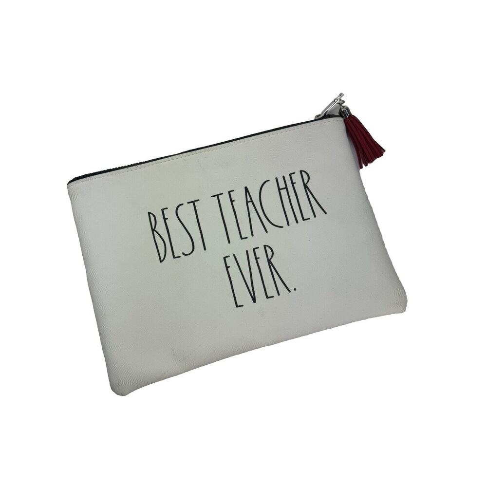 Best Teacher Ever Zipped Bag By Rae Dunn